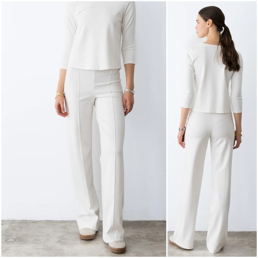 Ripley Rader Off-White Ponte Knit Straight Leg Pant size 1(XS)